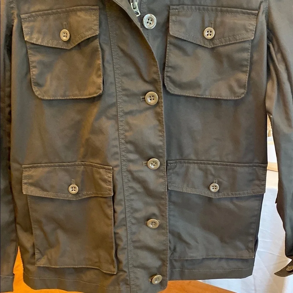 J. Crew Green Utility Jacket with Durable Cotton and Military-Inspired Style